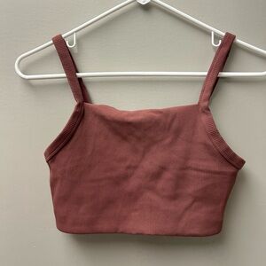 Offline by Aerie Medium Support Stretch‎ Mauve Lounge Bra